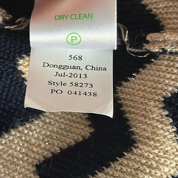 LILLY PULITZER Santana Dress True Navy Metallic Stripe Nautical Size M - Picture 9 of 11